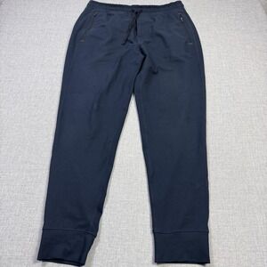 SAXX Roastmaster Tech Jogger Pants Mens L Blue Elastic Waist Drawstring Pockets